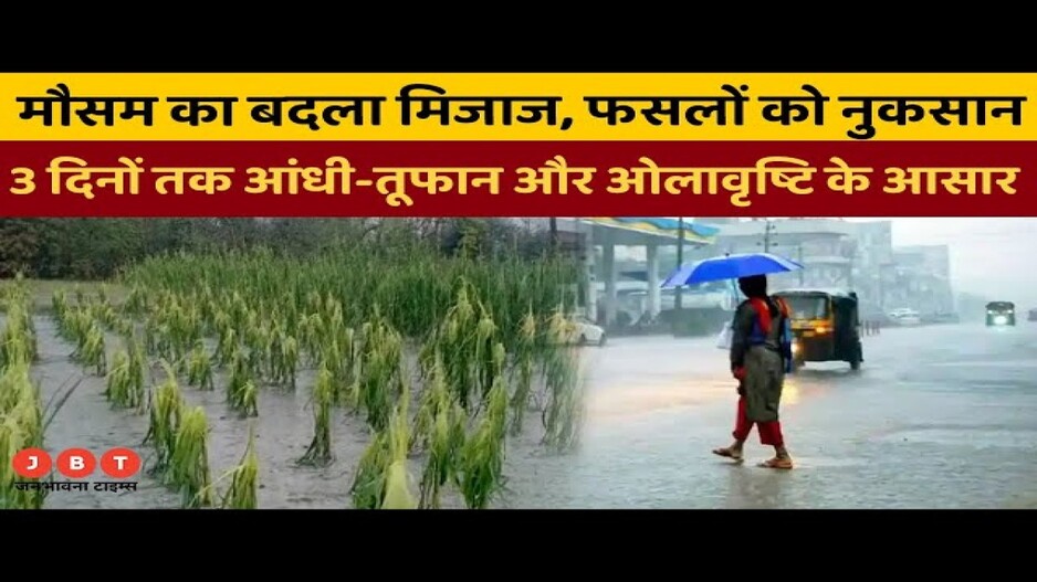 Weather Update : Change weather in North India, तेज हवा और बारिश से फसलों को नुकसान