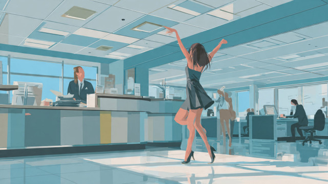 A young woman was seen dancing to the song Tu Mujhe Kabul in front of a bank manager the video we