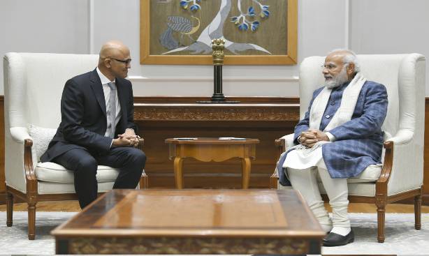 Microsoft CEO Satya Nadella meets PM Modi, company's focus will be on Make in India products